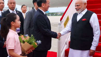 Indian Prime Minister Narendra Modi has arrived in Tianjin, China