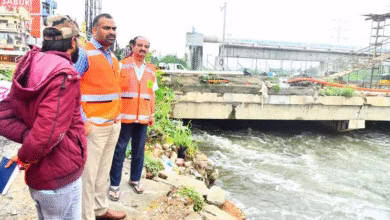 GHMC Commissioner R.V. Karnan Inspects Moosarambagh Bridge