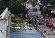 HYDRAA teams cleared huge piles of garbage at Moosarambagh