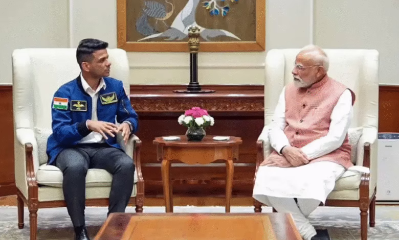 PM Modi Meets IAF Group Captain Shubhanshu Shukla Returns from Space