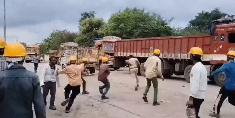 Migrant workers hurl stones at police during protest at Telangana factory