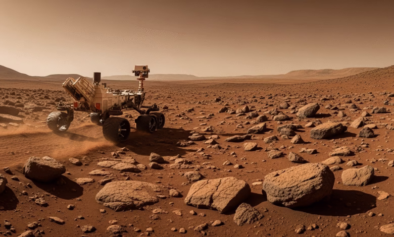 NASA released an image of the rock - a very fine-grained, rusty-red mudstone