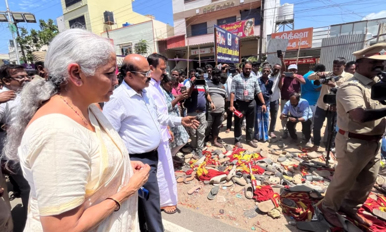 Karur stampede, Nirmala Sitharaman visit Karur, TVK rally stampede