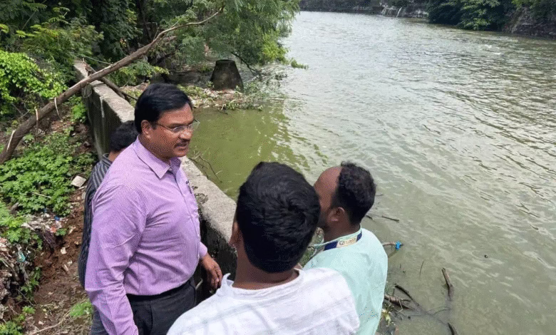 HYDRAA commissioner visits flood-hit Hyderabad colonies, orders nala restoration and relief measures