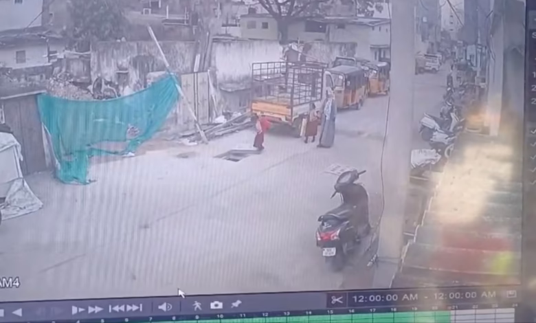 Hyderabad school girl falls into open manhole in Yakutpura