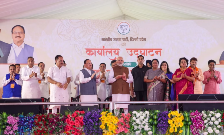 PM Modi, BJP Delhi Office, NDA Governance, Good Governance Model, GST Reforms