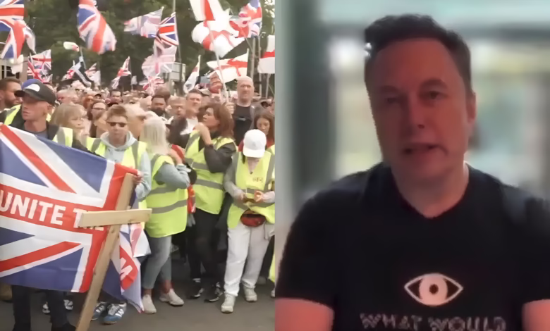 Elon Musk sparks controversy at London’s largest far-right rally with “Fight or Die”
