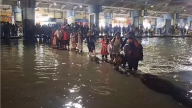 Floodwater from the Musi River entered Hyderabad’s MGBS bus station