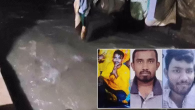 Search operations continued on Monday for three persons washed away in two drains in Hyderabad
